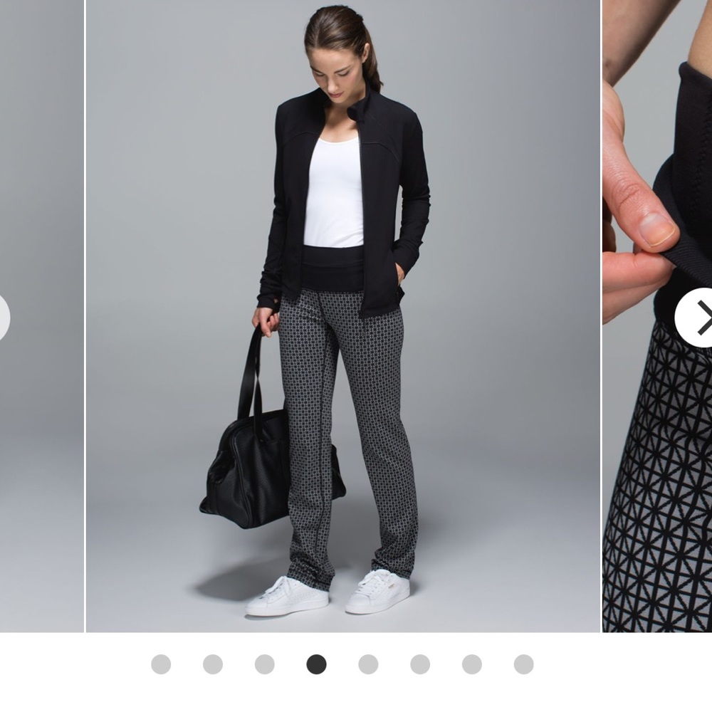 Lululemon Straight Up Pant TriGeoSilverSpoonBlack
